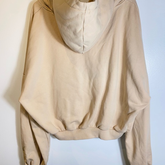 Popflex Oversized Cloud Zip Up Hoodie S/M, Sand, Tan - Picture 3 of 11